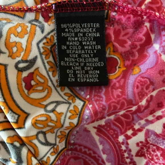 Mlle Gabrielle Women’s Sleeveless Pink Floral Boho Waist Studded Maxi Dress Med - Picture 12 of 12